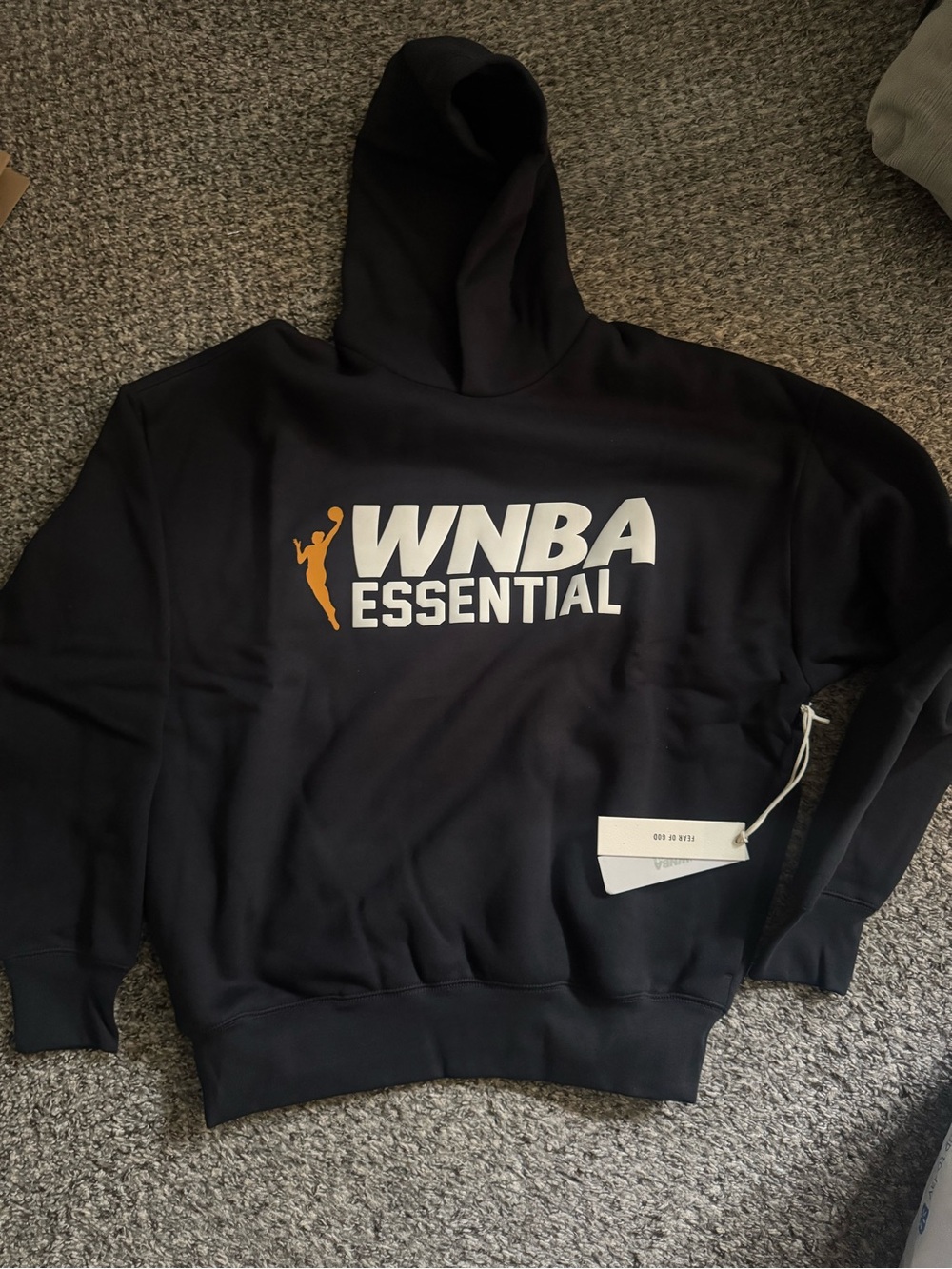 NWT UNISEX Unisex Fear of God x WNBA Heather Black Sport Hoodie - size M